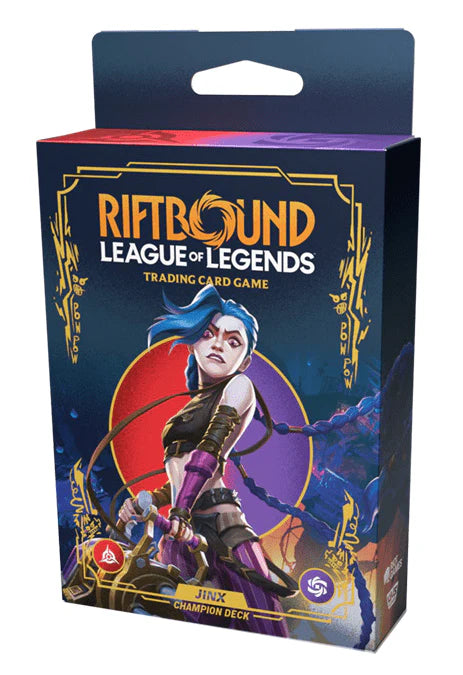 Preorder Riftbound TCG: Set 1- Origins- Champion Deck Display- Jinx